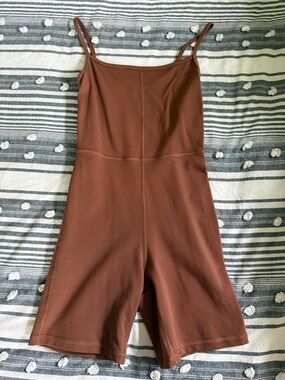 Aritzia Wilfred free Rust Brown Sleeveless Romper Jumpsuit
